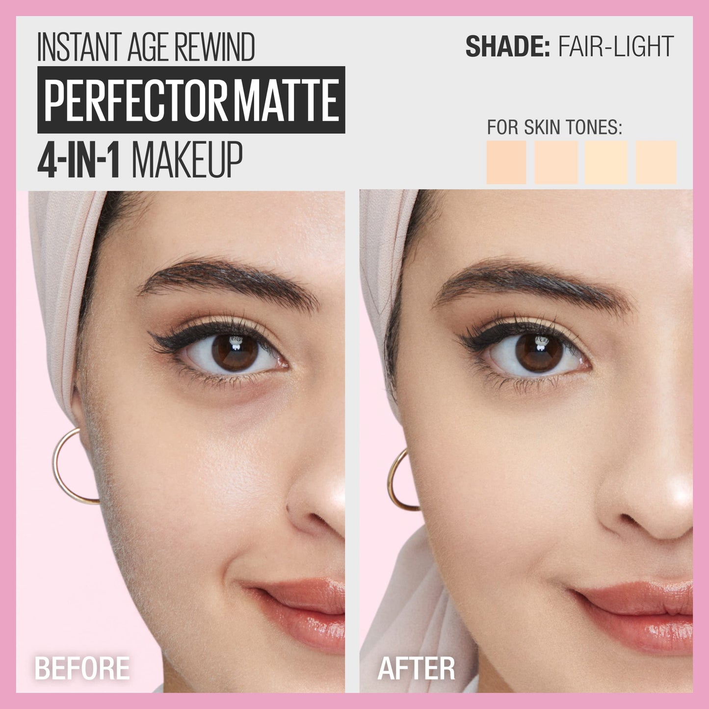 Maybelline Instant Age Rewind Instant Perfector 4-In-1 Matte Makeup, 00 Fair/Light, 1 Count