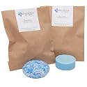 Redeem Soap Company Blue Musk Shampoo & Conditioner Bar Set - Made in USA - 3oz Shampoo + 1oz Conditioner - Zero Waste, Plastic-Free, SLS-Free