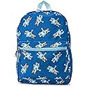 Fast Forward Bluey Kids Backpack - 16 Inch Bookbag Elementary Backpack for School Girls & Boys with Adjustable Padded Straps, Bluey Blue/Aop
