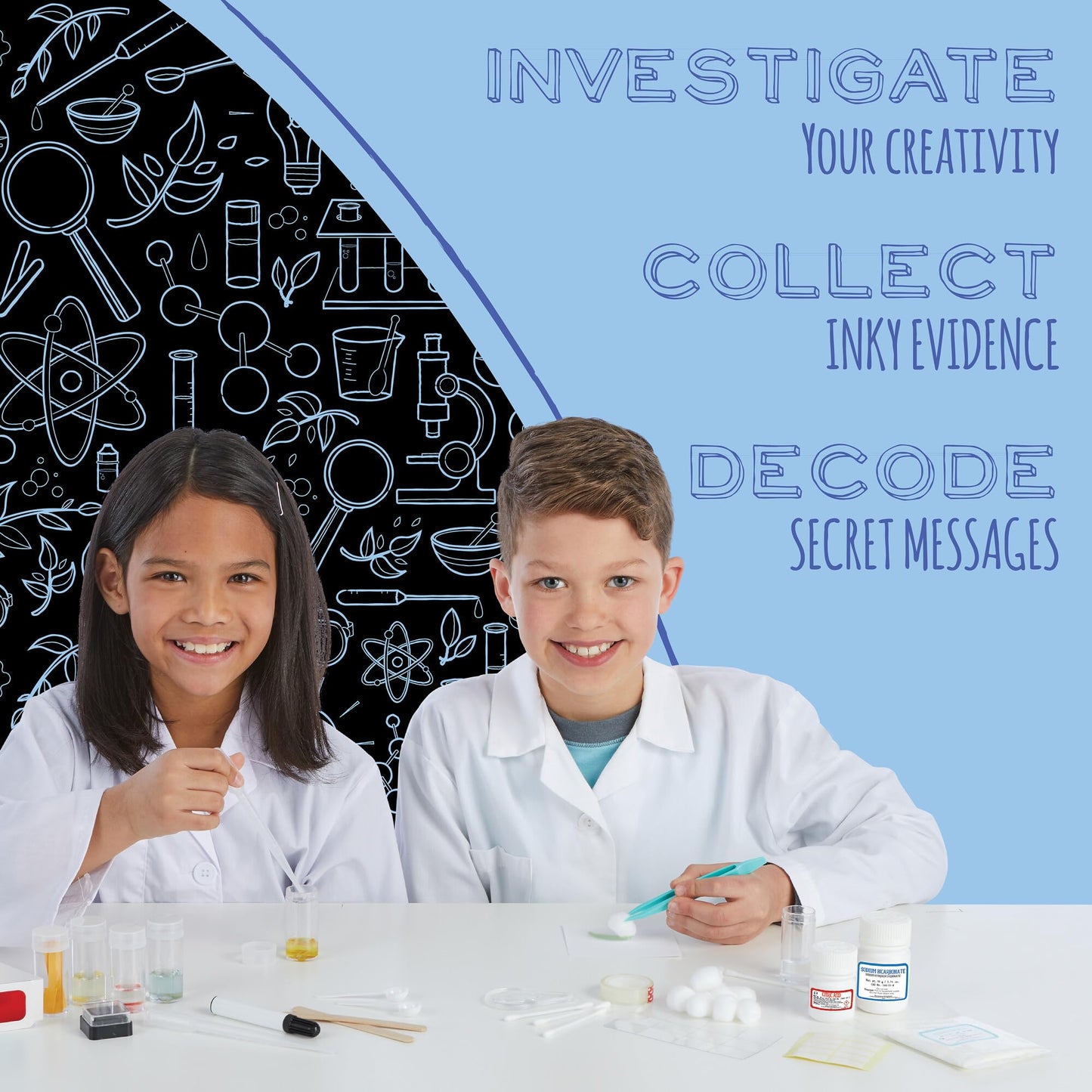 MindWare Science Academy Detective Lab – Forensic Science Kit for Kids Ages 8-12 with 7 Crime Scene & Investigation Experiments