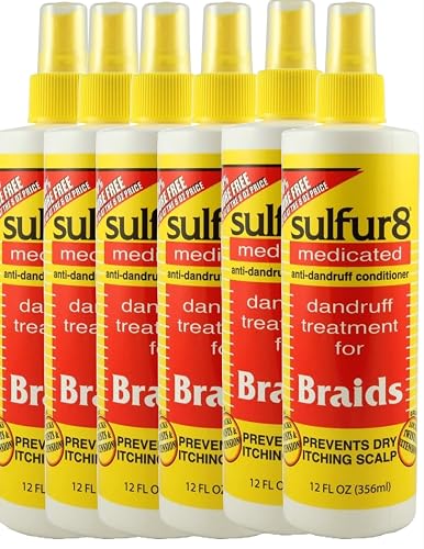 Sulfur8 Dandruff Treatment For Braids 12 Ounce Spray (Pack of 6)