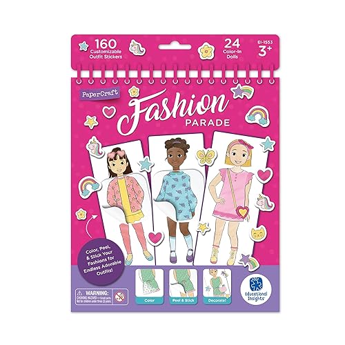 Educational Insights PaperCraft Fashion Parade, Paper Dolls, Fashion Boutique Toy, Ages 3+