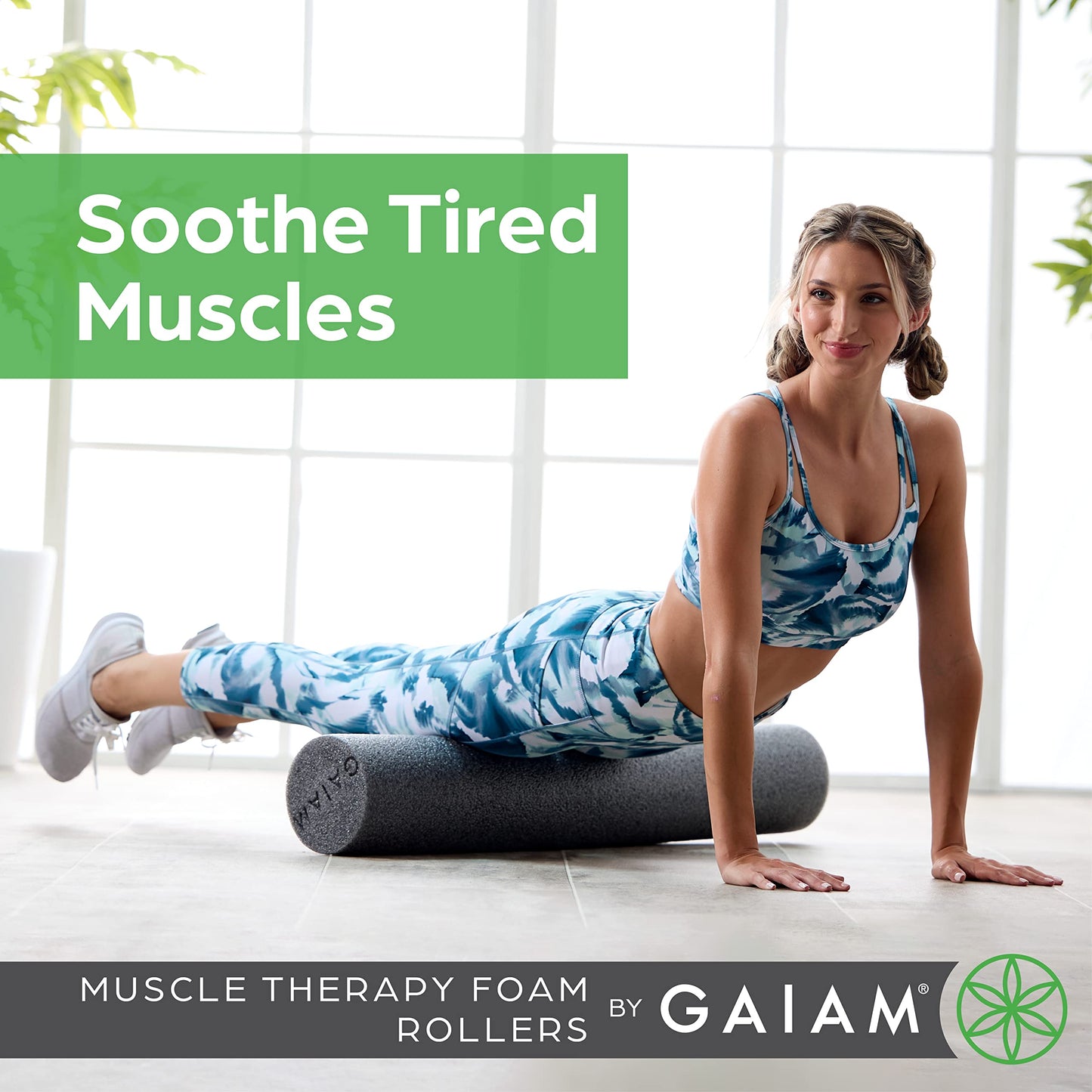 Gaiam Restore Foam Roller for Muscle Massage - Textured Muscle Massager for Stimulation, Total Body Pain Relief for Back, Neck, Foot, Calf, Leg, Arm…