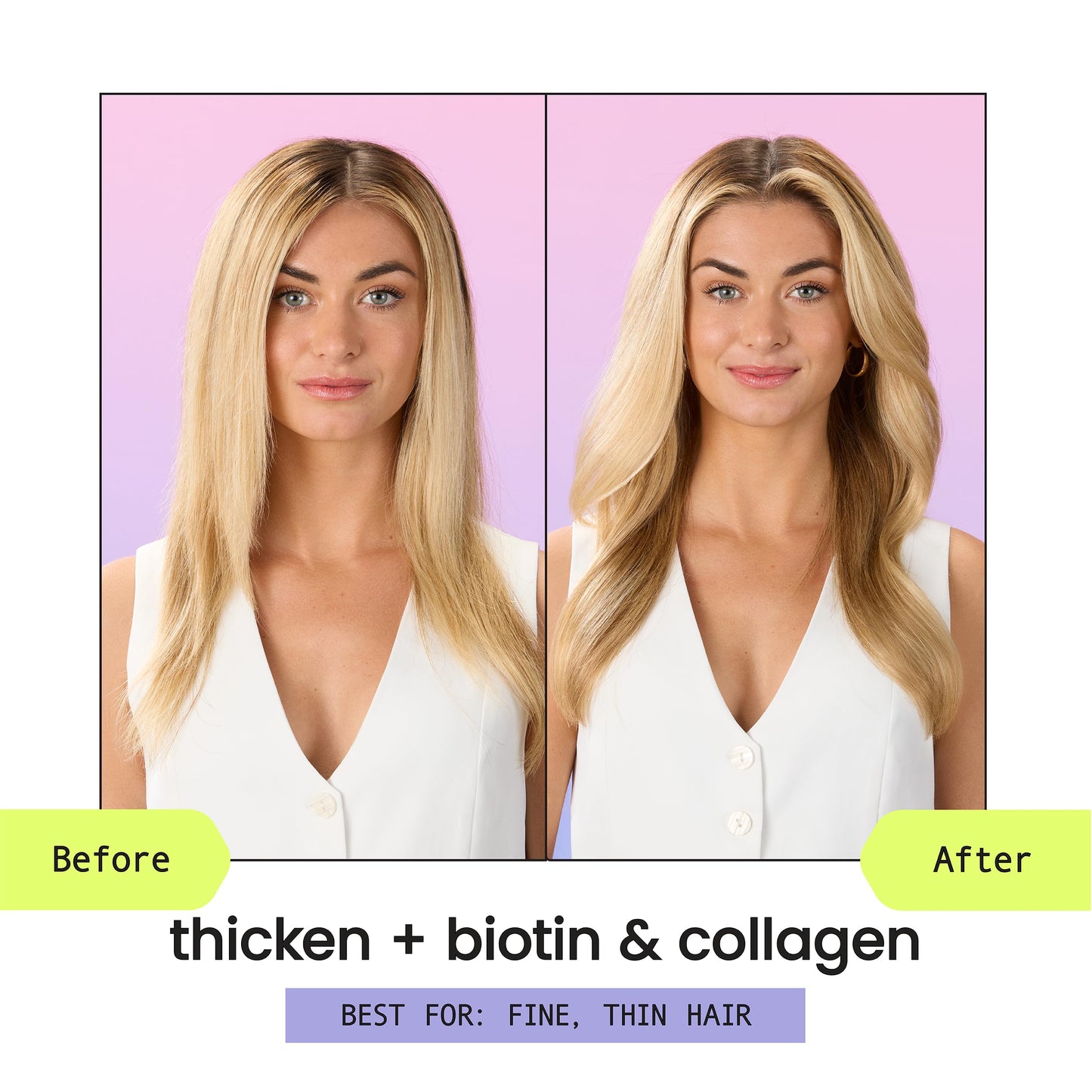 HASK Biotin & Collagan Shampoo + Conditioner Set | Color Safe, Sulfate-Free, Paraben-Free, Gluten-Free, Cruelty-Free | 16oz each, 2 Pack