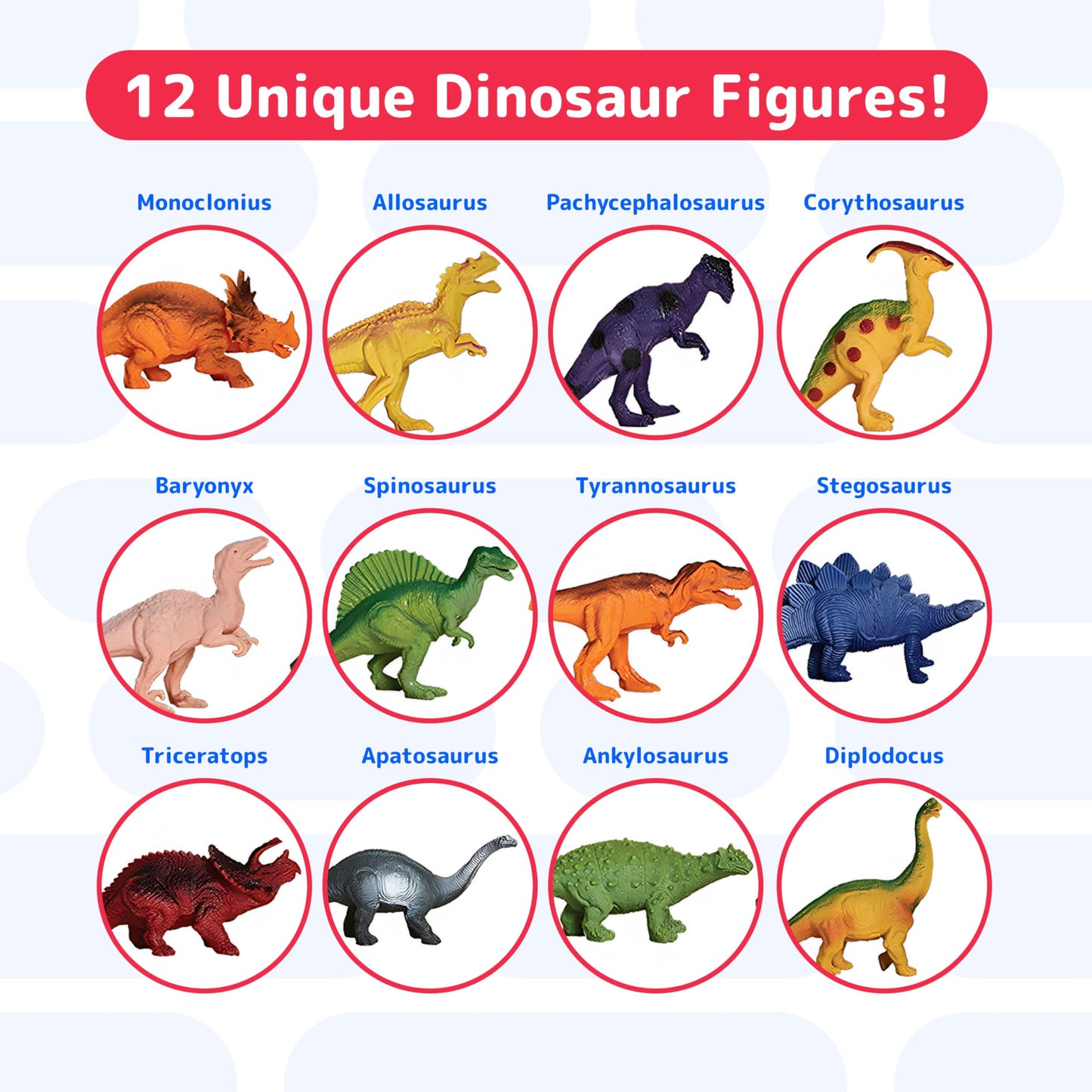 PREXTEX Dinosaur Toys for Kids 3-5 - 12 Dinosaur Figurines and Dino Book for Kids with Sound - Realistic Toy Dinosaurs Figures - Dino Toys with Sound…