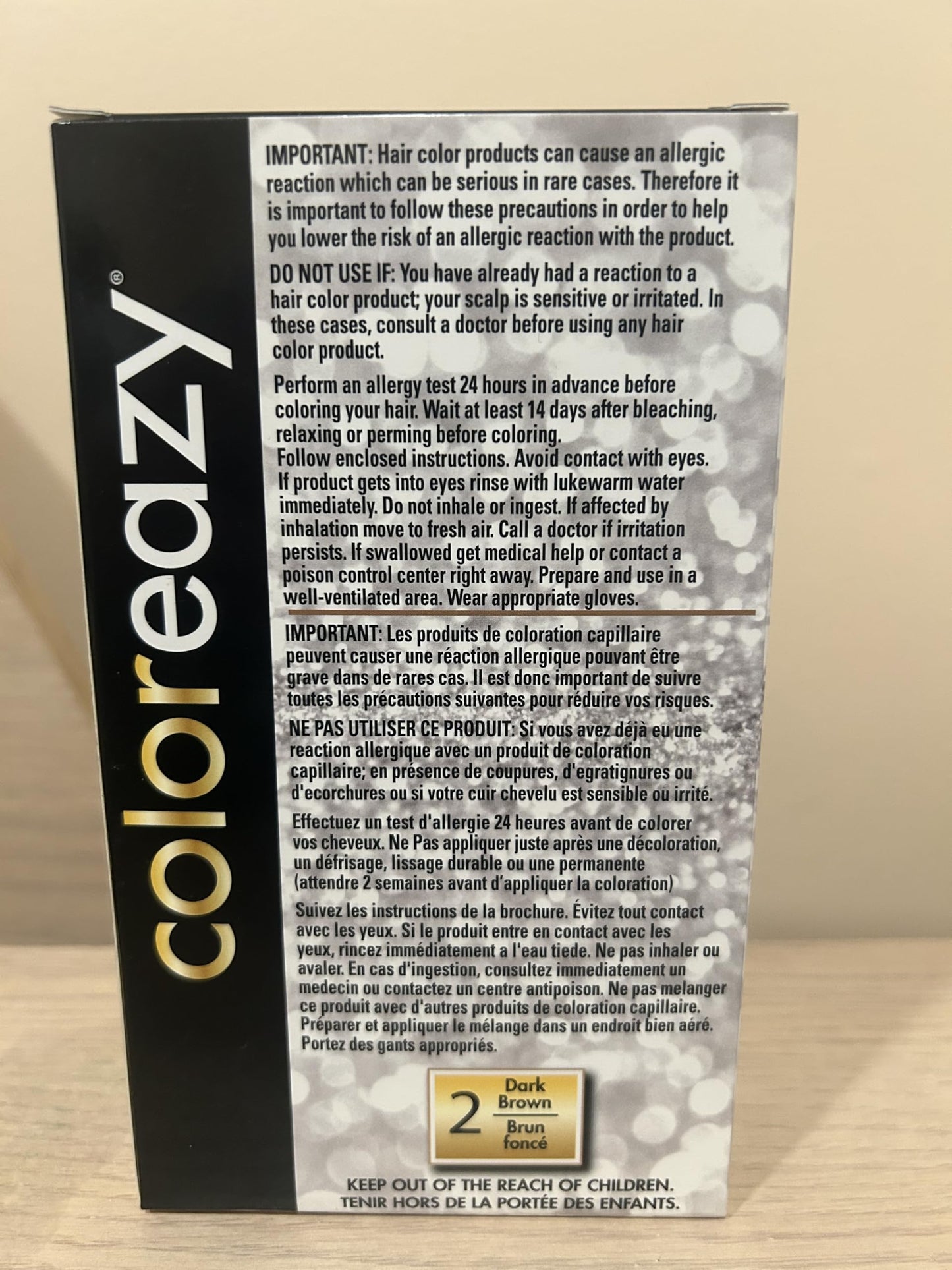 ColorEazy Permanent Cream Hair Color 2 Dark Brown - 3.47 oz,(De La Ritz)