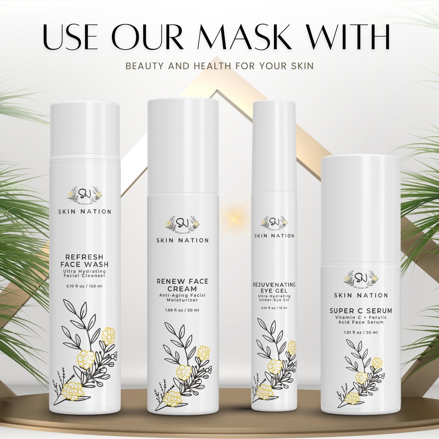 Skin Nation Magic Masque, Hydrating Night Mask with Hyaluronic Acid & Botanicals, Plant-Based Overnight Mask for Dry Skin, Smooth Texture & Radiant