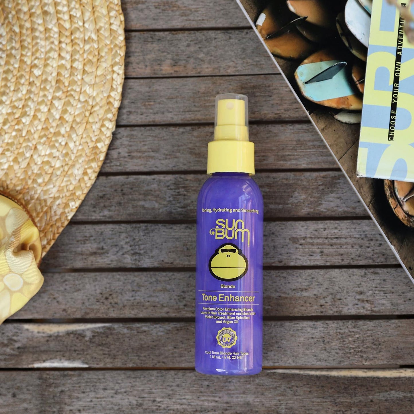 Sun Bum Blonde Tone Enhancer - Neutralizes Brass and Enhances Color and Shine of Blonde Hair - Protecting Toner against UV Rays - Made Without