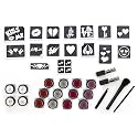 GLIMMER Body Art Hearts, Hugs & Kisses Glitter Tattoo Kit | Unleash Your Creativity with Glittery Fun!