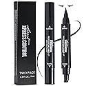 Secret Xpress Control Winged Eyeliner Stamp Waterproof Long Lasting Liquid Black Pen Cat Eye Matte Eye Makeup (Black - 2 Pack)