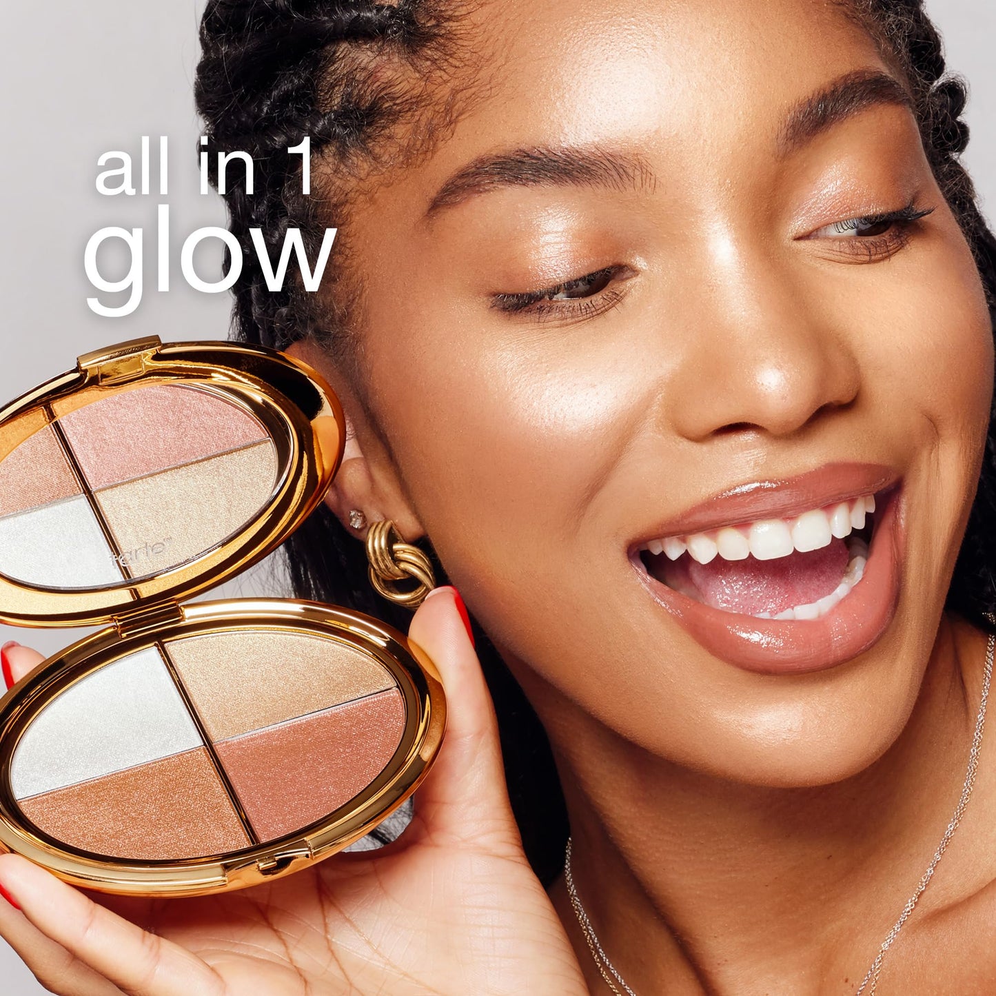 tarte glow wardrobe highlighting eye & cheek palette - Highlighter, Blush, Bronze & Eyeshadow All-in-One Face & Eye Viral Makeup for Everday Radiant Beauty and Personal Care tarte