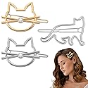 3Pcs Cat Hair Accessories for Women - Kitty Hair Clips for Girls, Small Barrettes for Thin and Thick Hair, Novelty Pins and Hair Jewelry