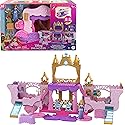 Mattel Disney Princess Toys, Carriage to Castle Transforming Playset with Aurora Small Doll, 4 Figures, Furniture & Accessories