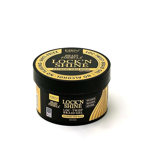 Braid Formula Lock'n Shine - Extreme Firm Hold (8oz/236ml) for Locs, Twists, Braids | High Shine, Long-lasting, Anti-Frizz | Infused with Vitamin B