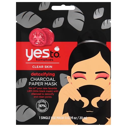 Yes to Tomatoes Clear Skin Detoxifying Facial Mask, 1 Single-Use Paper Mask