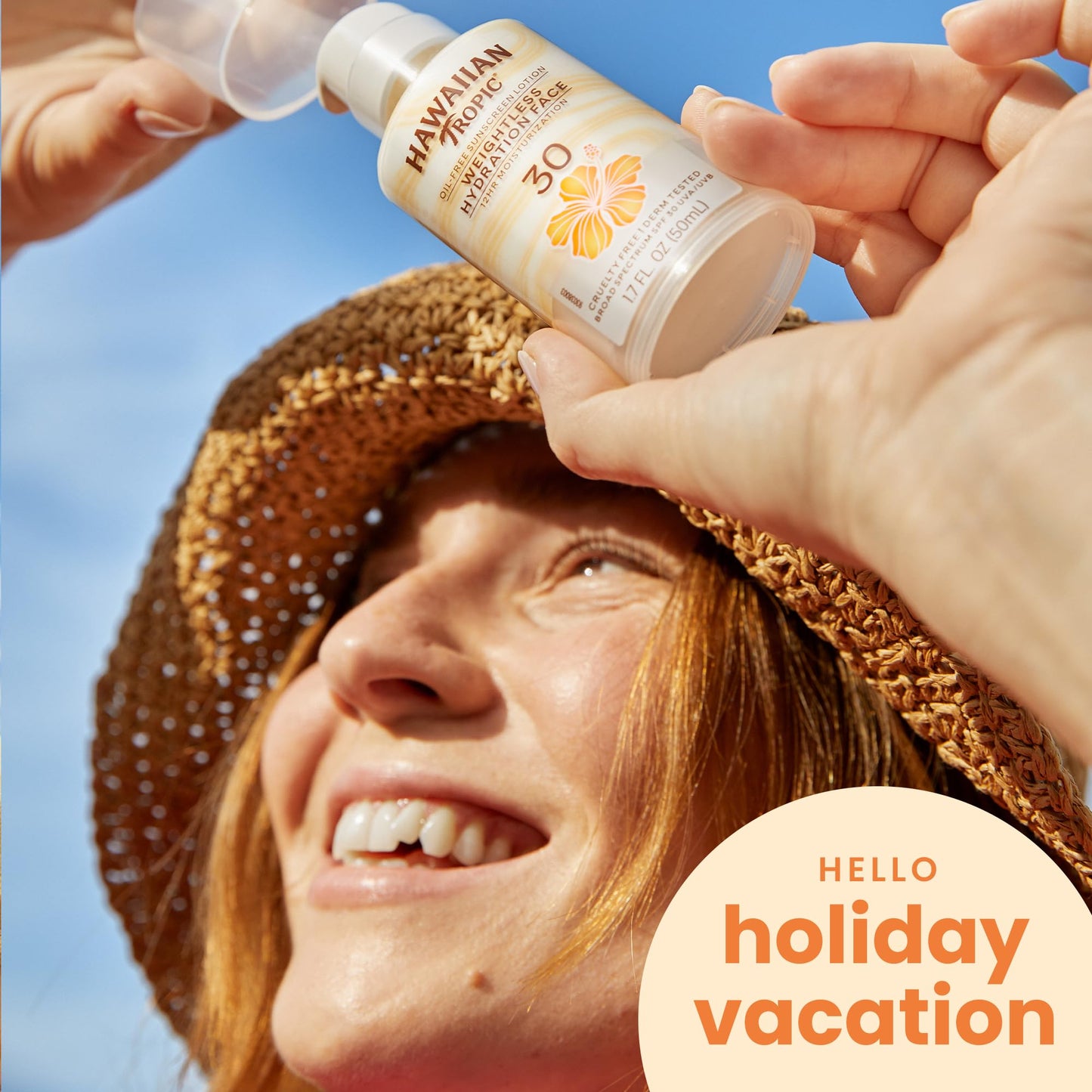 Hawaiian Tropic Weightless Hydration Lotion Sunscreen for Face SPF 30, 1.7oz | Travel Size Sunscreen Lotion, Beach Essentials, Sun Protection, Travel