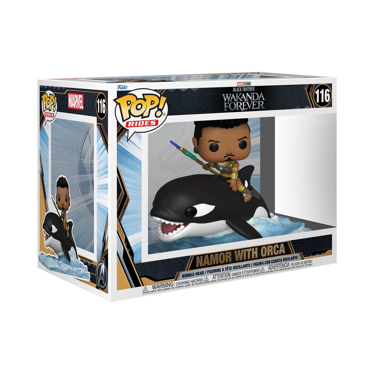 Funko Pop! Ride Super Deluxe: Black Panther - Wakanda Forever, Namor with Orca