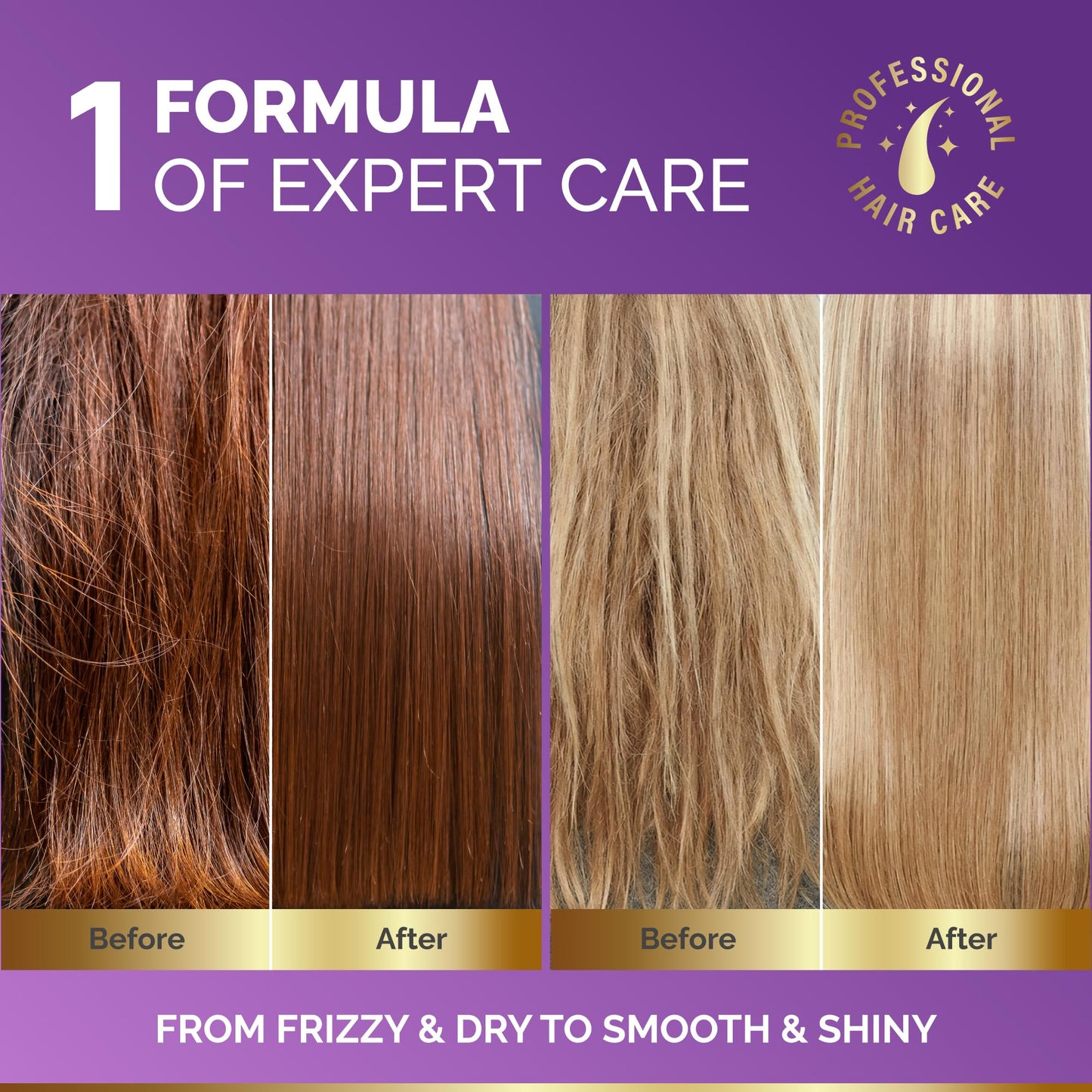 Hydrating Hair Serum for Dry & Frizzy Hair, Lightweight Leave-In Anti-Frizz Treatment, Non-Greasy Split Ends Repair with Keratin, Biotin, Castor Beauty and Personal Care NUTRAHARMONY