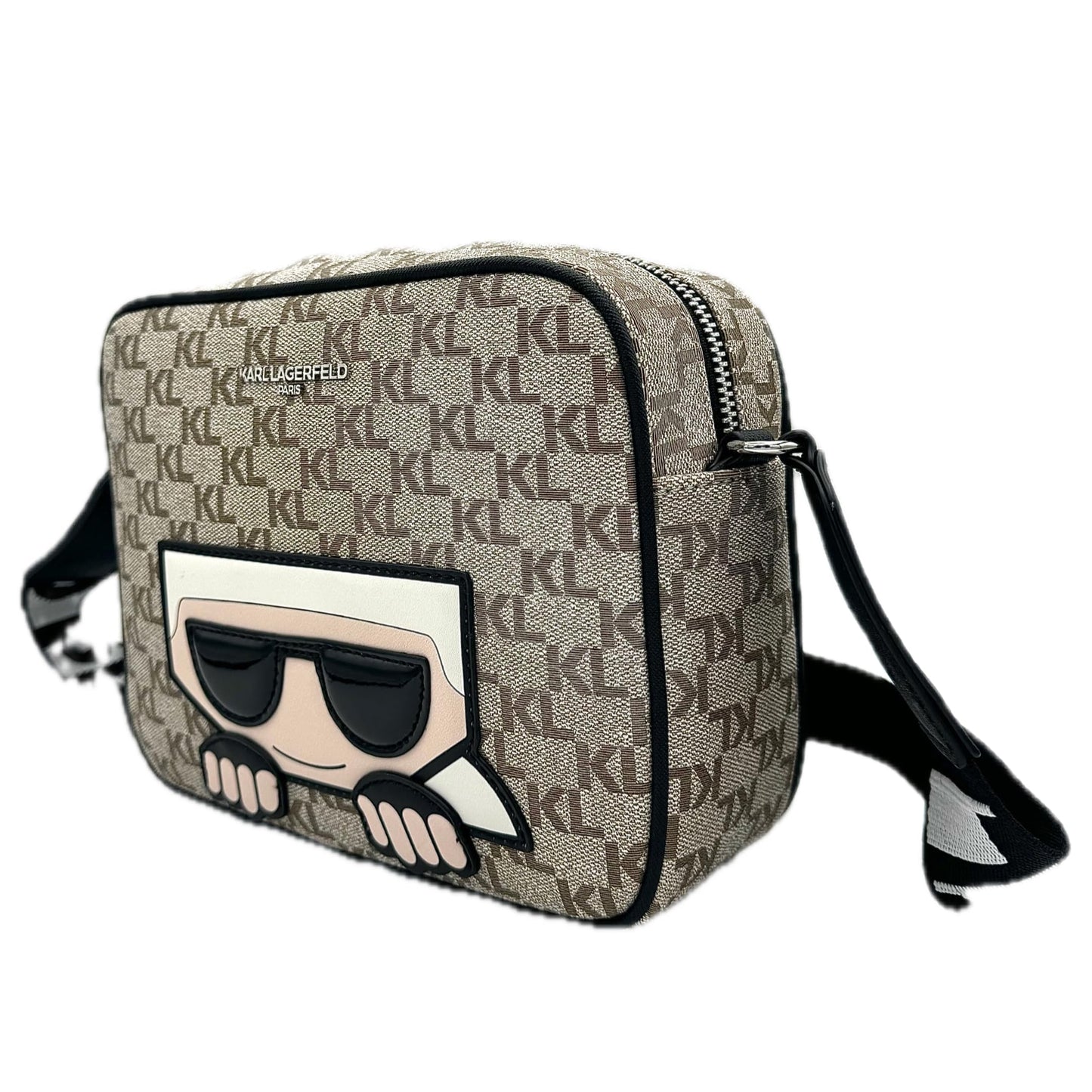 Karl Lagerfeld Paris Women's Handbags Crossbody,Almond/Taupe,1SZ