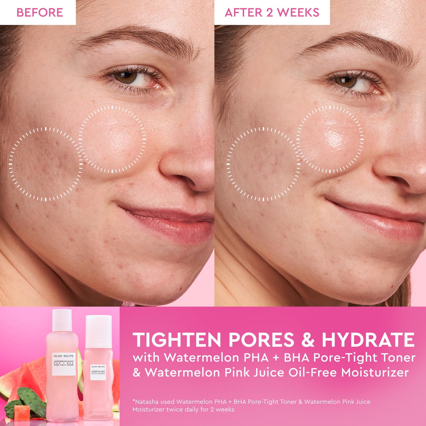 Glow Recipe Pink Juice Water Gel Moisturizer Travel Size, Korean Gel Moisturizer for Glass Skin, Oil-Free Hydrating Hyaluronic Acid Face Moisturizer