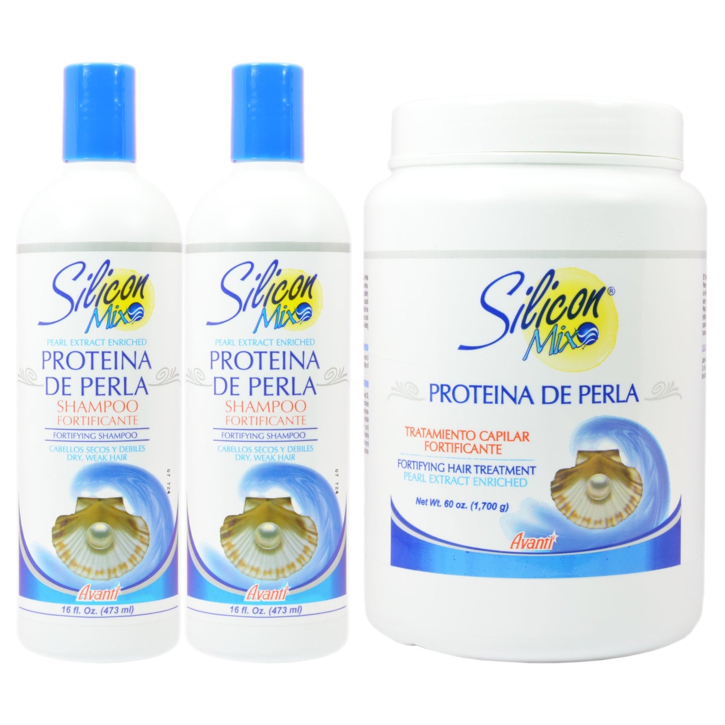 Silicon Mix Protieina De Perla Shampoo 16oz (Pack of 2) & Treatment 60oz "Set"