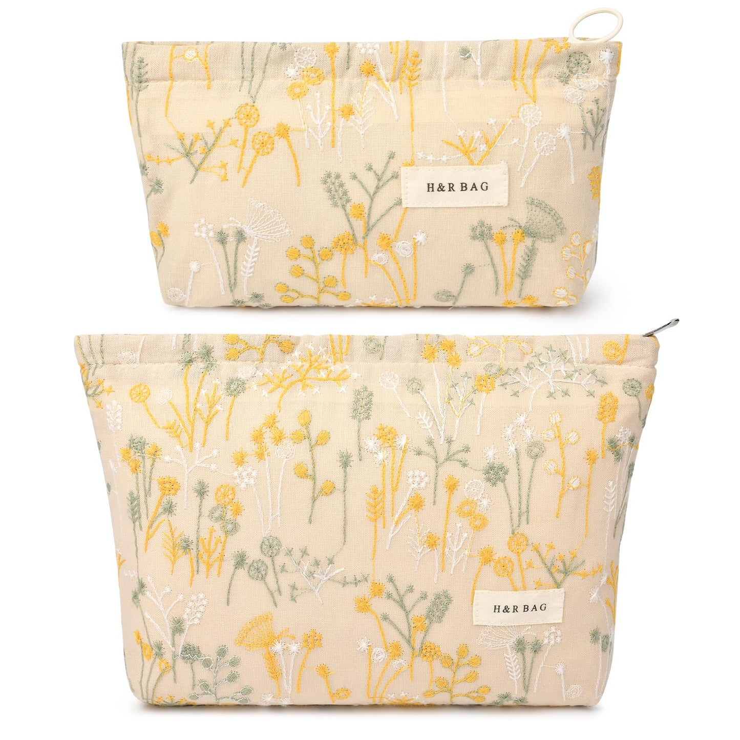 SOIDRAM 2 Pcs Makeup Bag Large Cosmetic Bag Toiletry Bag Makeup Pouch Travel Bag Organizer Cute Makeup Brushes Aesthetic Accessories Storage Bag Beauty and Personal Care SOIDRAM Default Title