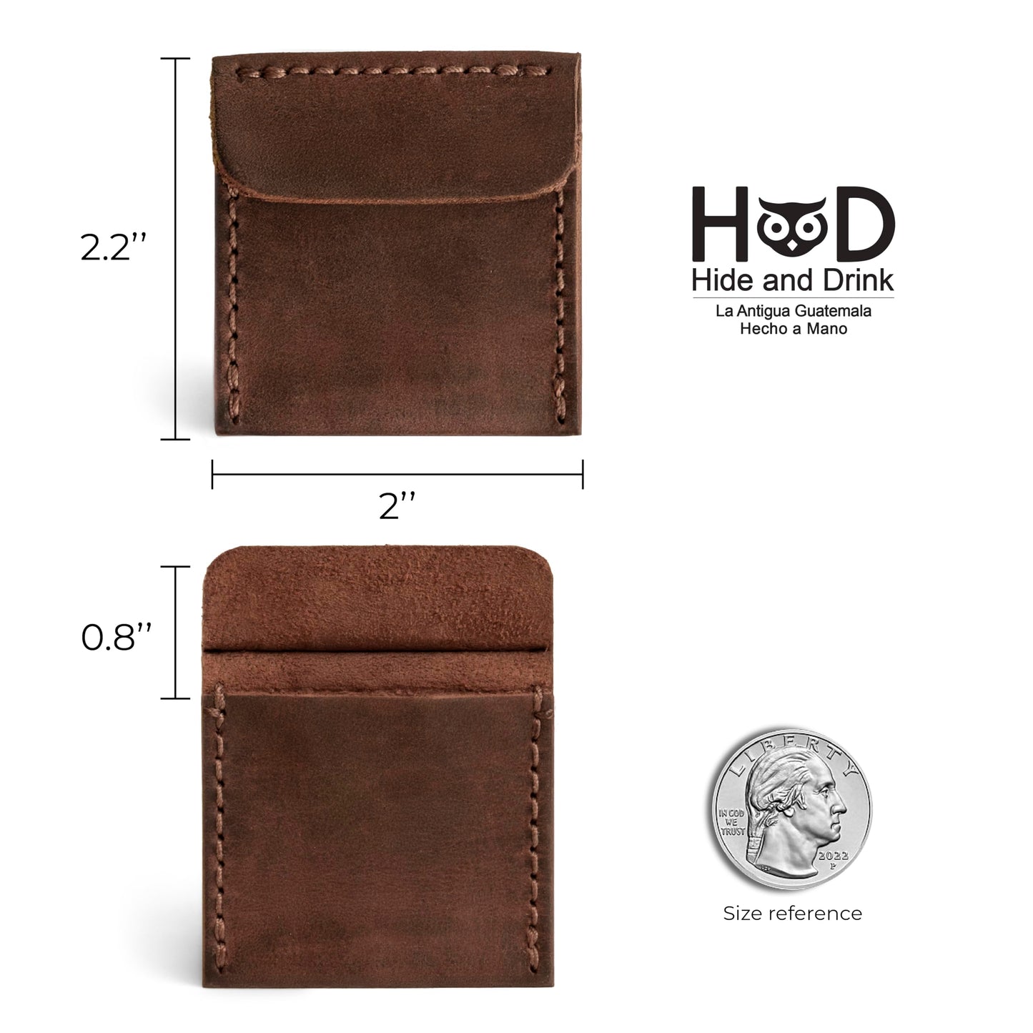 Hide & Drink Full Grain Leather Wedding Ring Box, Engagement Rings Case, Pouch Organizer for Jewelry, Travel, Mens Holder, Small Bearer, Mini Display…
