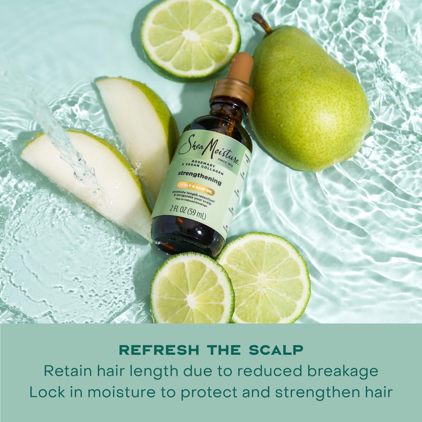Shea Moisture Strengthening Scalp & Hair Oil Rosemary & Vegan Collagen To Protect The Scalp And Strengthen Hair With ScalpBoost Technology