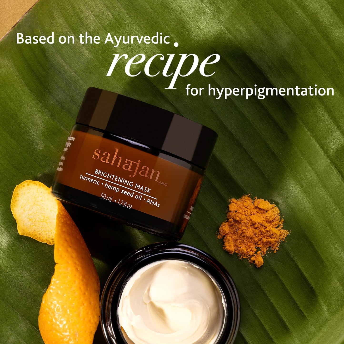 Sahajan the Science of Intuition Brightening Face Mask with Tumeric and Hemp Seed Oil 50ml 1.7 fl oz
