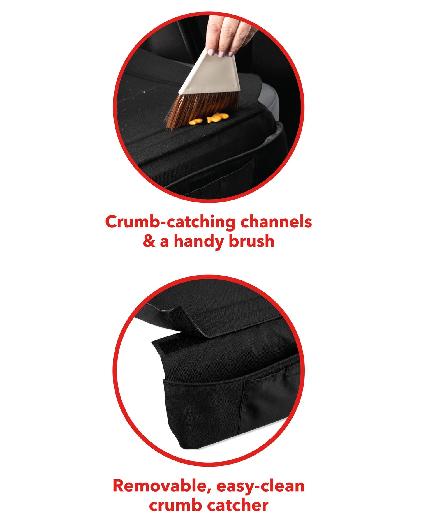 Skip Hop Clean Child Car Seat Protector, Universal Baby Carseat Cover with Clean Sweep Crumb Catcher
