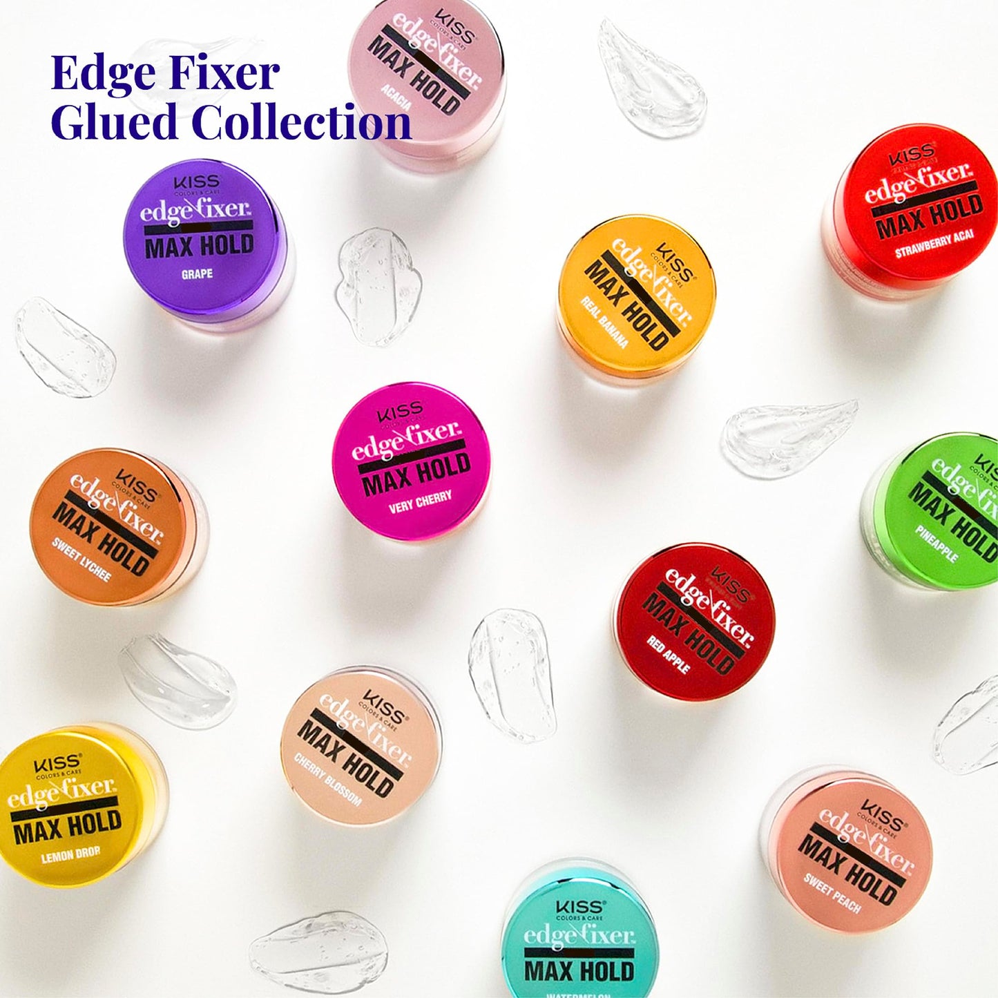 Red by Kiss Edge Fixer 24 Hour Maximum Hold Edge Wax No Flaking Biotin B7 Infused Hair Gel 1.01 fl.oz