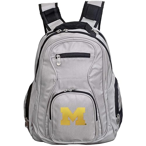 Denco University of Michigan Laptop Backpack- Fits Most 17 Inch Laptops and Tablets - Ideal for Work, Travel, School, College, and Commuting