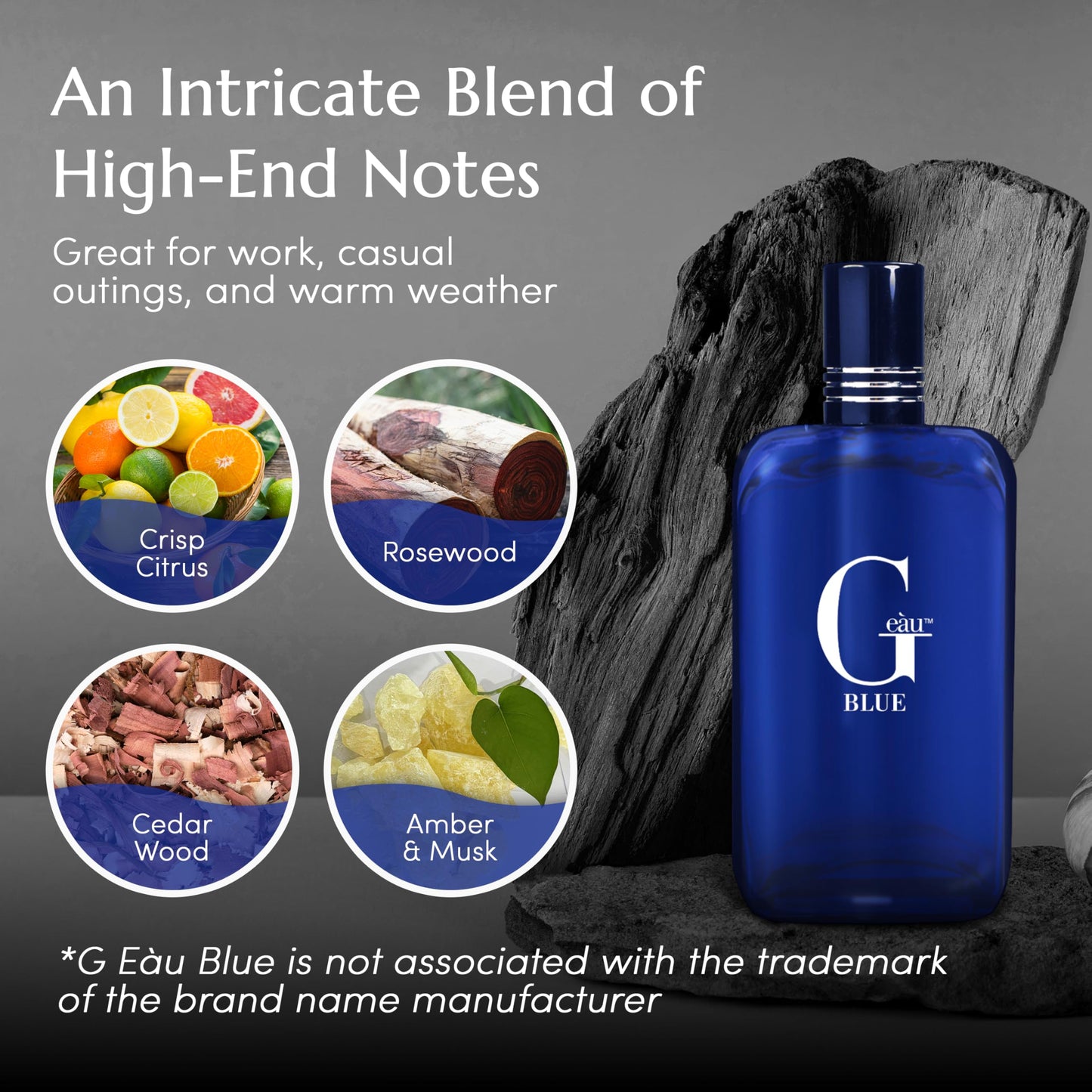 PB ParfumsBelcam G Eau Blue Eau de Toilette Spray - Men’s Cologne, Long-Lasting Summer Fragrance for Men and Teen Boys, Perfume para Hombre - 3.4 Fl