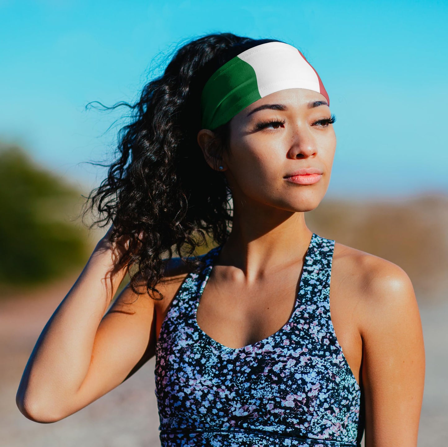Suddora Italy Tapered Headband - for Workout, Sports, Costume and National Team Accessories