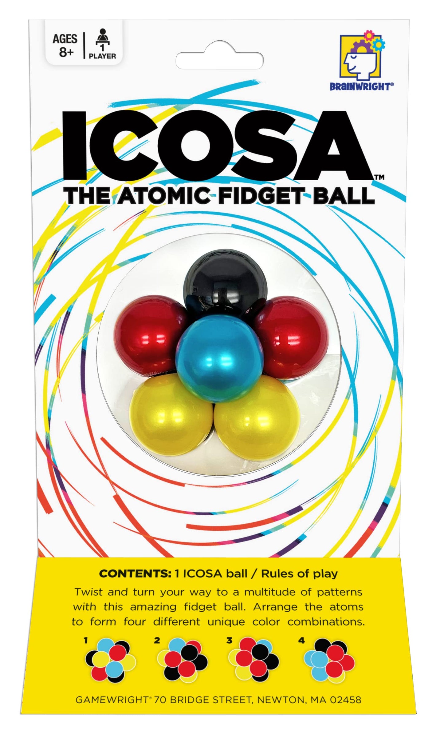 Brainwright - ICOSA - The Atomic Fidget Ball - Twist, Turn, Fidget!