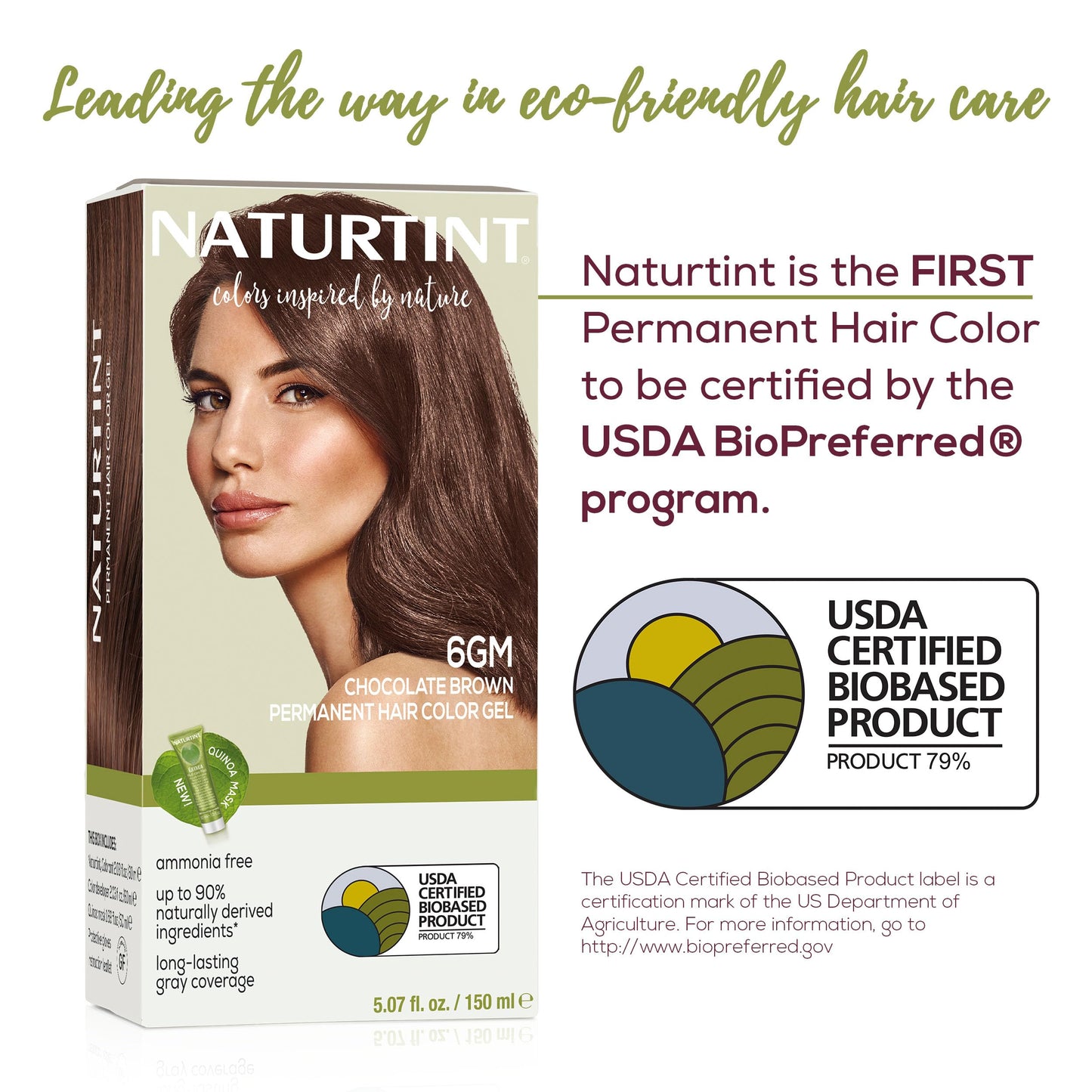 Naturtint 6GM Chocolate Brown Permanent Hair Color (Pack of 6), Ammonia Free, Vegan, Cruelty Free, up to 100% Gray Coverage, Long Lasting Results