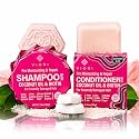 Viori Coconut Advanced Repair Shampoo & Conditioner Bar Set - Longsheng Rice Water & Jojoba Esters - Sulfate-Free, Eco-Friendly, Travel Bars for Dry