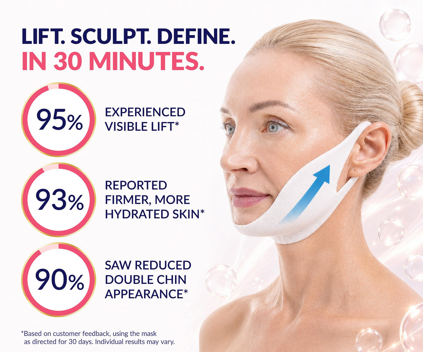 Stylia V Line Lifting Collagen Mask - Lift, Firm & Contour Jawline - Tightening Double Chin Strap with Hyaluronic Acid & Aloe - Neck Tightening Beauty and Personal Care Stylia