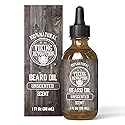 Viking Revolution Unscented Beard Oil for Men - Natural Mens Beard Oil with Argan Oil and Jojoba Oil - Beard Softener, Strengthens and Moisturizes