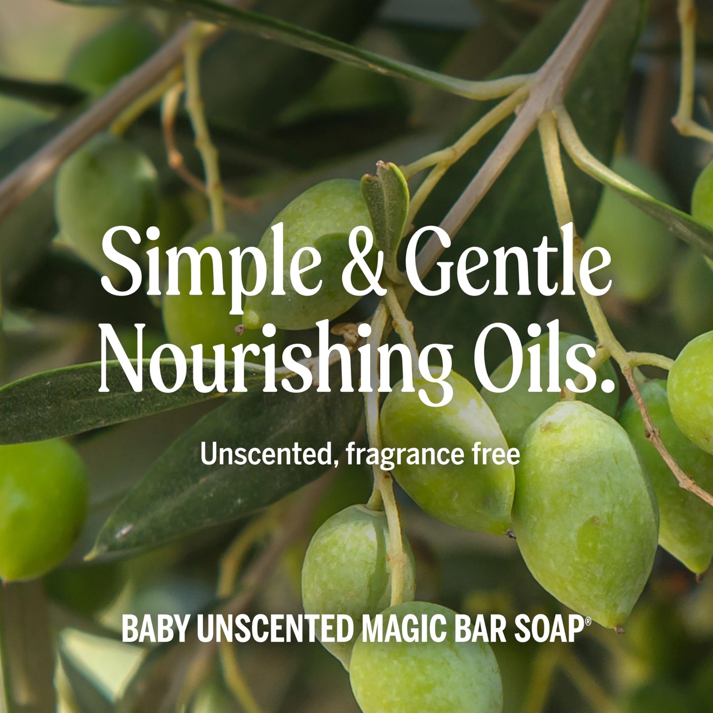 Dr. Bronner's Pure-Castile Baby Unscented Magic Bar Soaps - Made with Regenerative Organic Certified Oils - For Face, Hand, Hair Gentle on Sensitive
