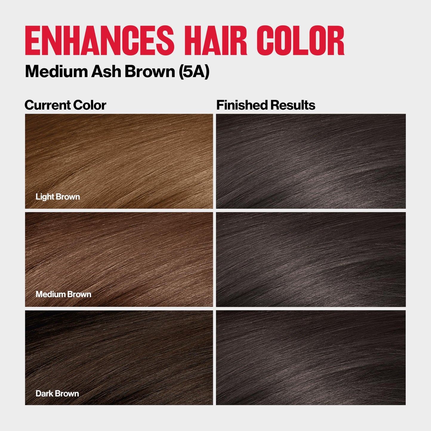 Revlon ColorSilk Tone + Gloss + Care Demi Permanent Hair Color, Dye Kit with Leave-In Scalp and Haircare Serum, 2x Shinier, 4x Stronger, 5A Medium Ash