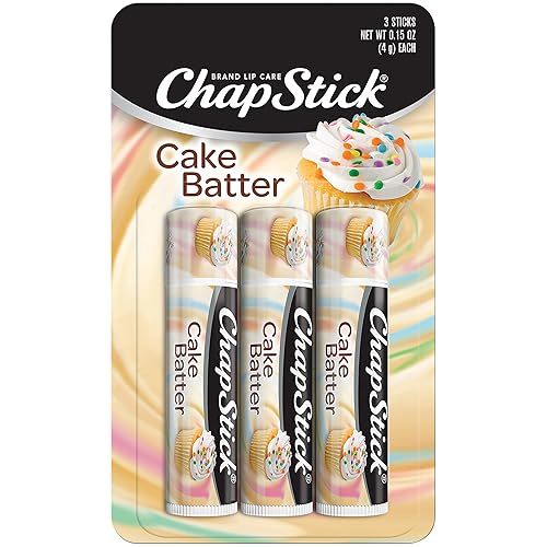 ChapStick Cake Batter Limited Edition Flavored Lip Balm Tubes - 0.15 Oz (Pack of 3)