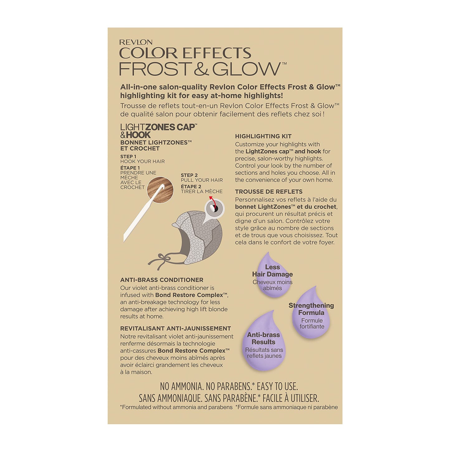 Revlon Color Effects Highlighting Kit, Permanent Hair Dye for Balayage, Frosting & Ombre, Ammonia & Paraben Free, 30 Honey, 8 oz