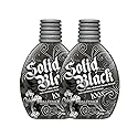 2 PACK Millennium Tanning SOLID BLACK 100X Dark Tanning Lotion Indoor Outdoor Tan Enhancing Silicone Bronzer Tanning Bed Lotion 13.5 Fl oz (400 ml)