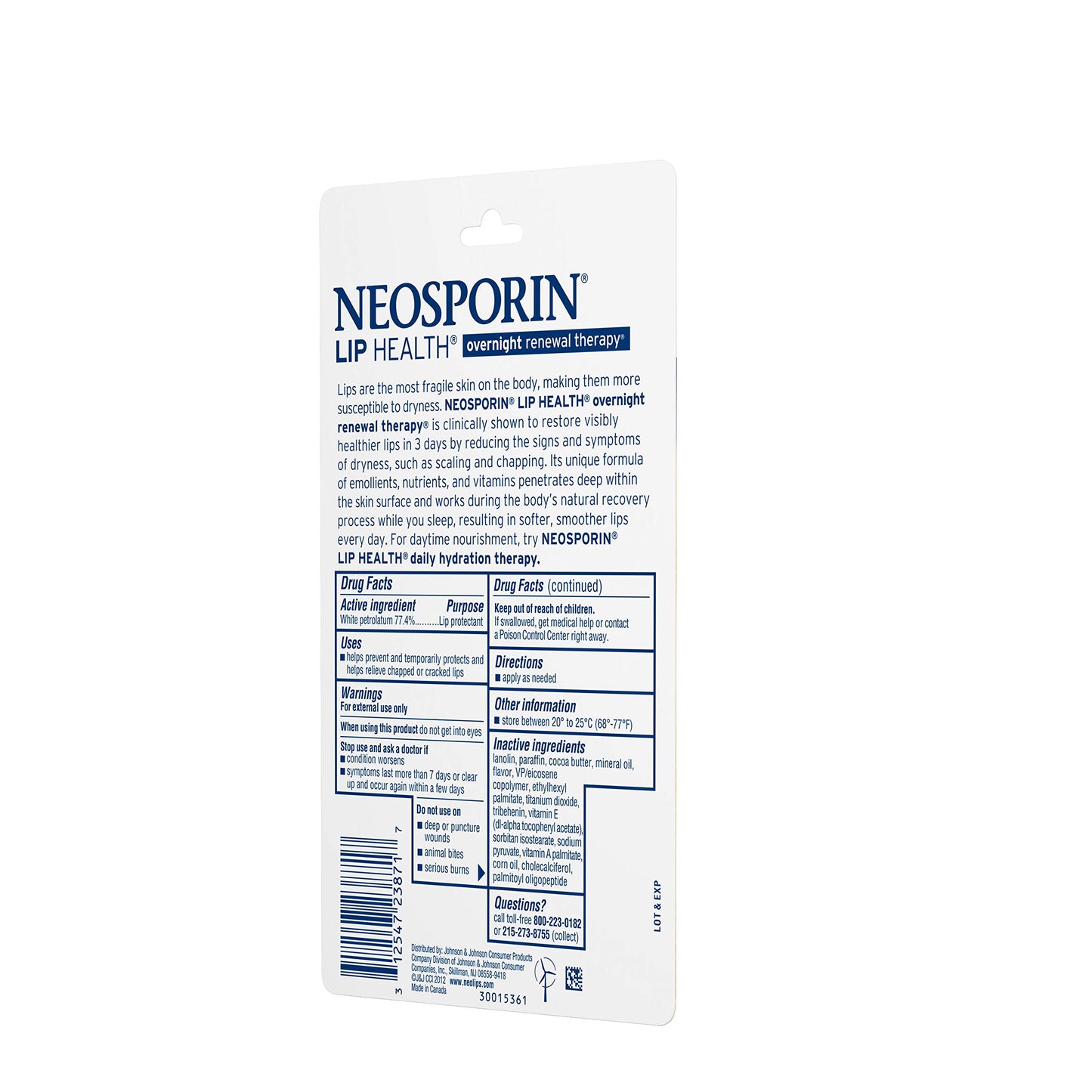 Neosporin Overnight Lip Health Renewal Therapy 0.27 Ounce Jar (8ml)