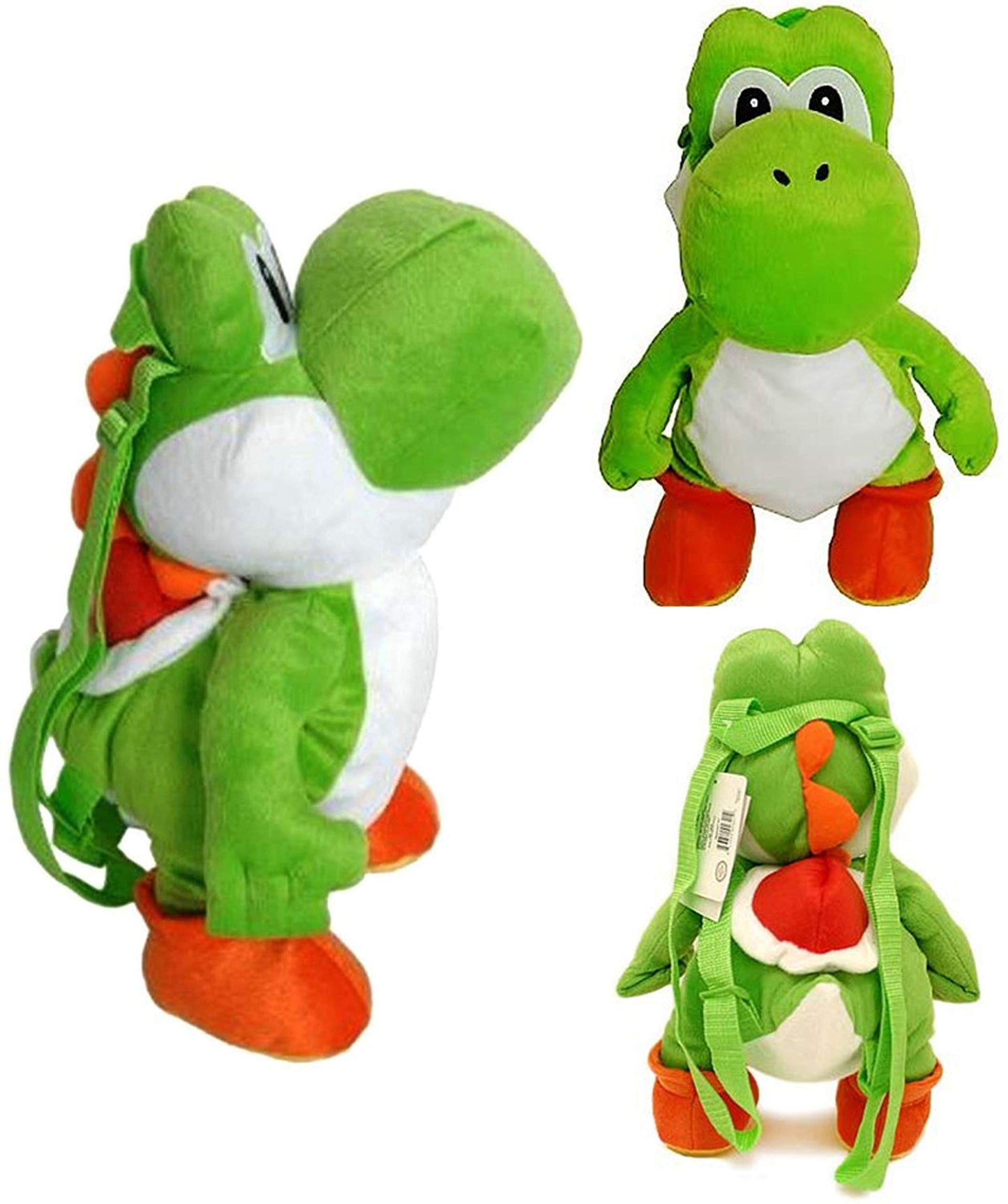 Nintendo Mario Brothers Yoshi Large Backpack Plush, Multi-colored