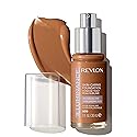 Revlon Illuminance Skin-Caring Liquid Foundation, Hyaluronic Acid, Hydrating and Nourishing Formula with Medium Coverage, 509 Sandalwood, 1 fl oz