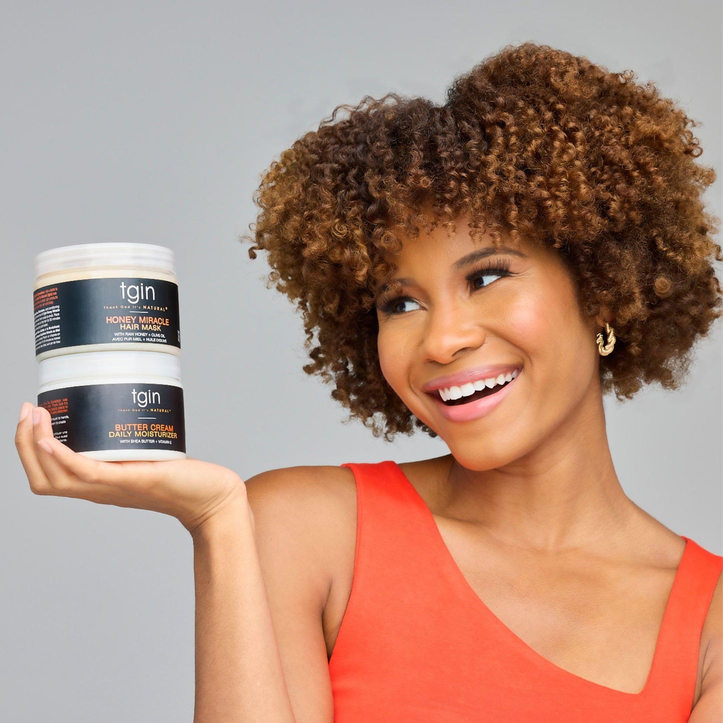 tgin Butter Cream Daily Moisturizer and Honey Miracle Hair Mask Duo for Curly, Coily and Wavy Hair, Rich Moisture and Deep Conditioning for Dry Hair