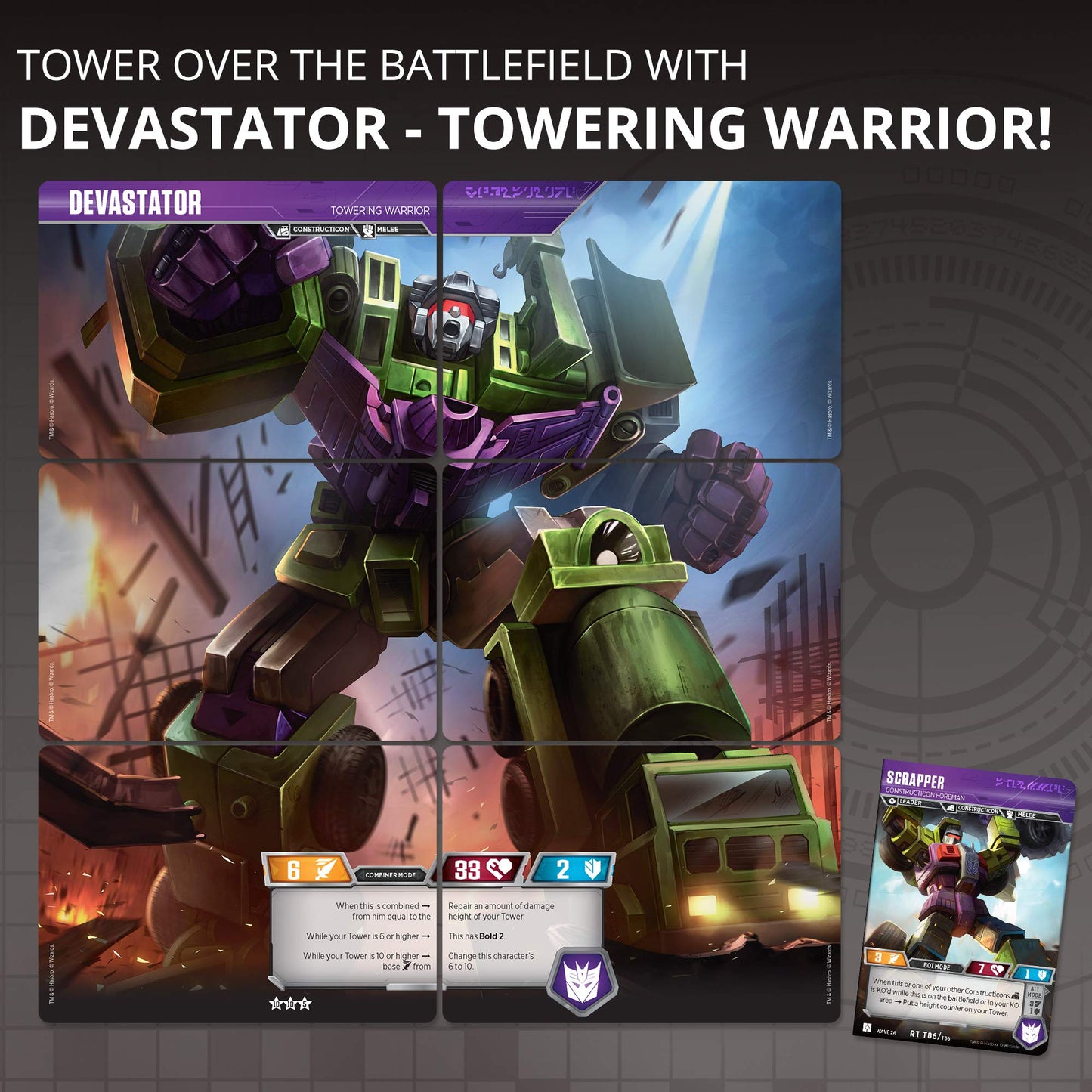 Transformers TCG: Devastator Deck | Ready-to-Play Deck | 46 Cards Incl. Devastator’s Combiner Team