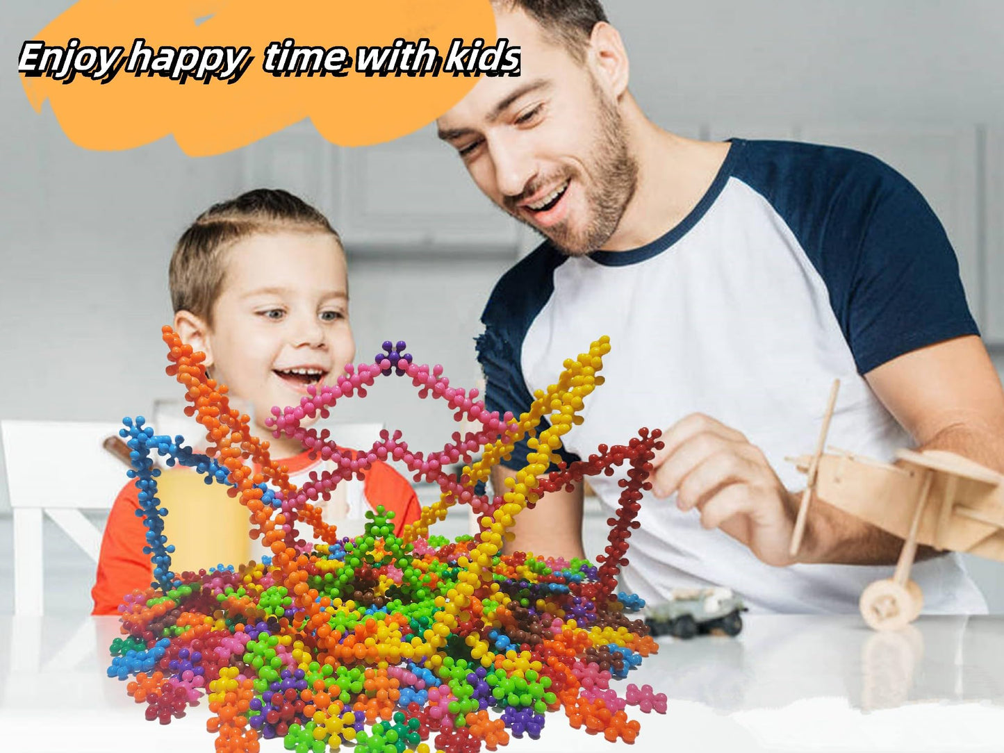 AICOC STEM Toys Building Toys Blocks for Kids 260 Pieces Educational Discs Sets Interlocking Solid Plastic for Preschool Boys and Girls Aged 3+